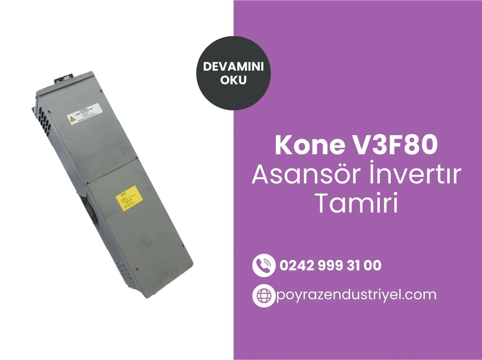 Kone V3f80 Asansör İnvertır Tamiri